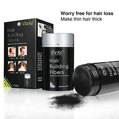 Dexe Hair Building Fibers with Natural Hair Fibers Spray